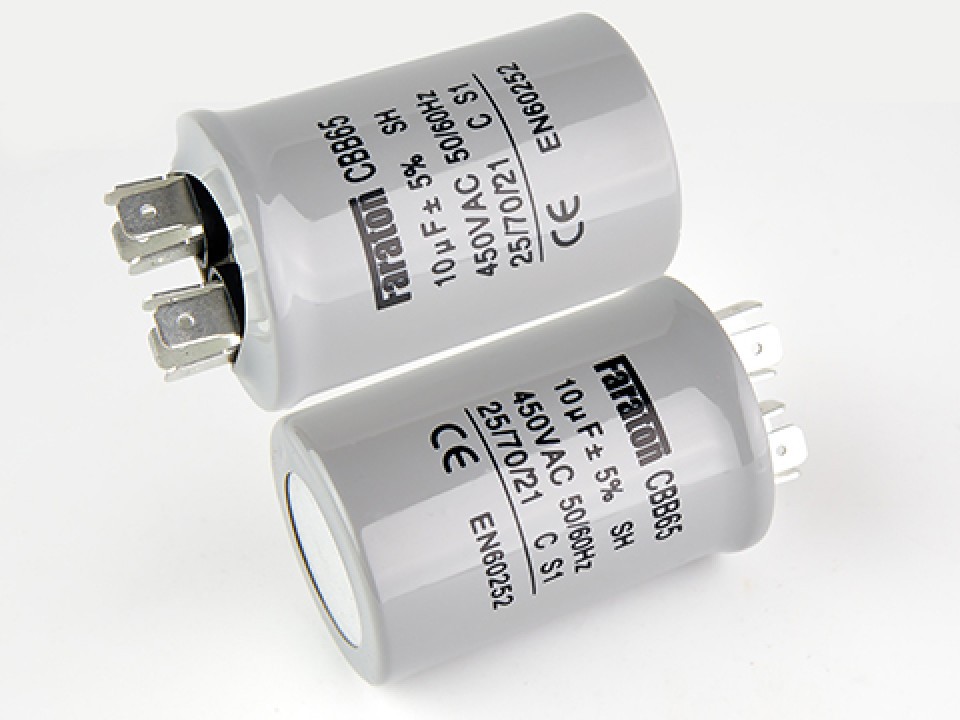 10мкф 450VAC 5% (40Х75) CBB-65-А клеммы пусковой конденсатор FARATON CBB65-А106J450V040075 (арт. 293189)