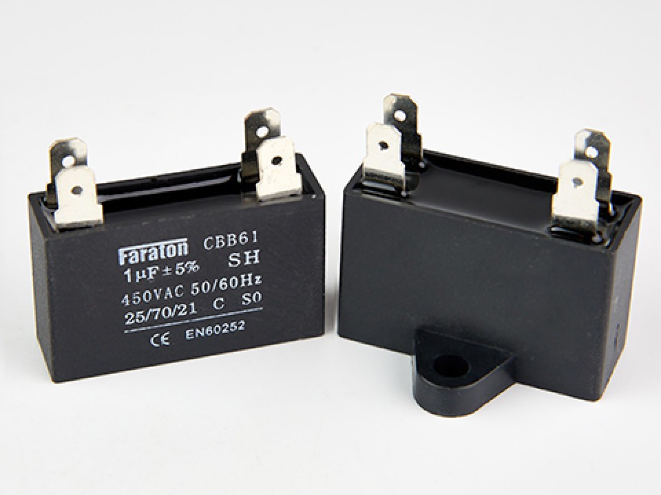 1мкф 450VAC 5% (36Х11Х22) CBB61-С клеммы пусковой конденсатор FARATON CBB61-С105J450V036011022 (арт. 293177)