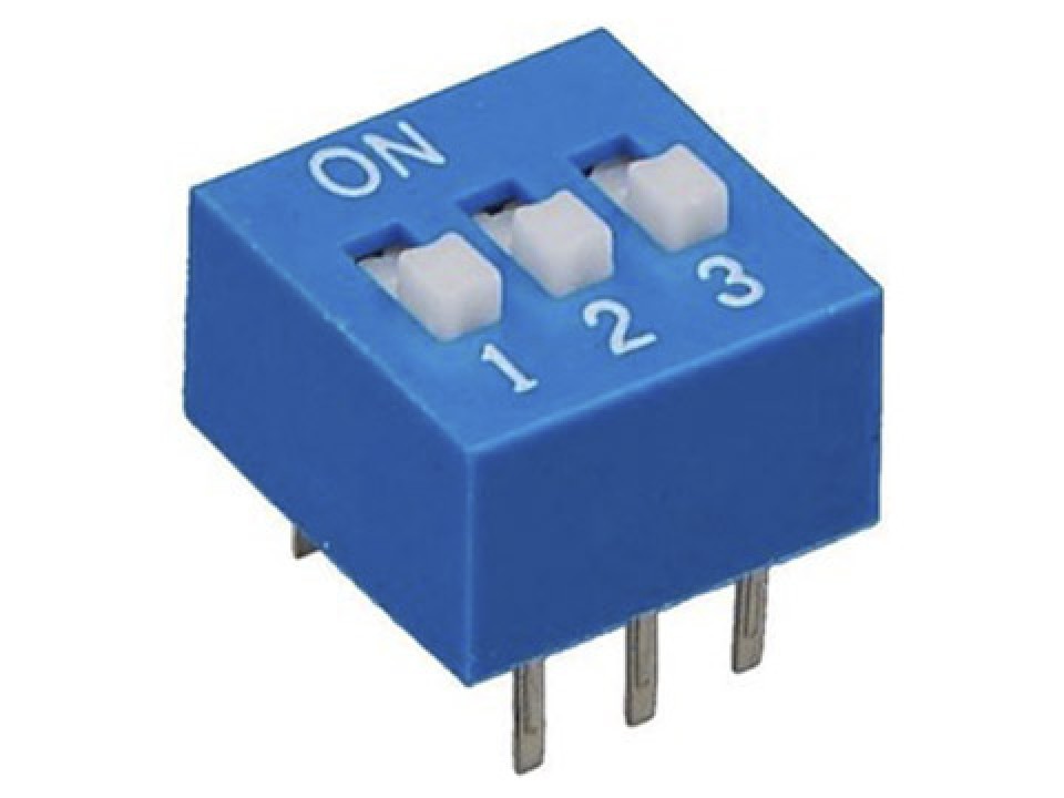 SWD1-3 (DS-03) (KLS7-DS-03) DIP 3 поз. шаг 2.54мм переключатель KLS (арт. 215528)