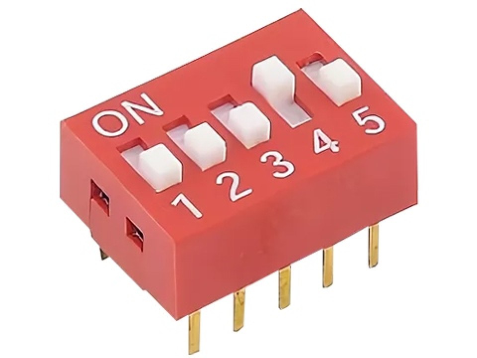 SWD1-5 (DS-05) (KLS7-DS-05) DIP 5 поз. шаг 2.54мм переключатель KLS (арт. 183950)