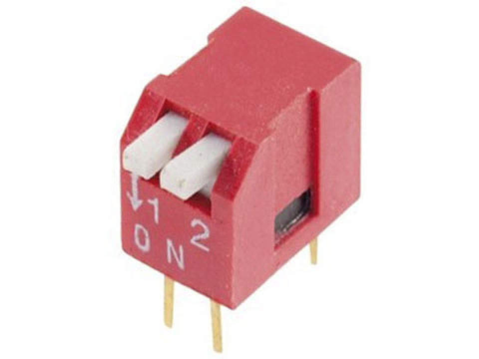 SWD3-2 (DP-02L) (DS1040-02RT) DIP 2 поз. шаг 2.54мм переключатель CONNFLY (арт. 211217)