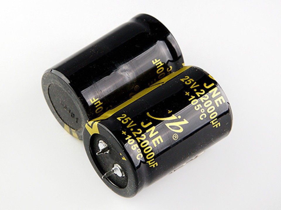 22000мкф 25в 105° JNE (30Х45) конденсатор JB Capacitors JNE1E223M10003000450 (арт. 318443)