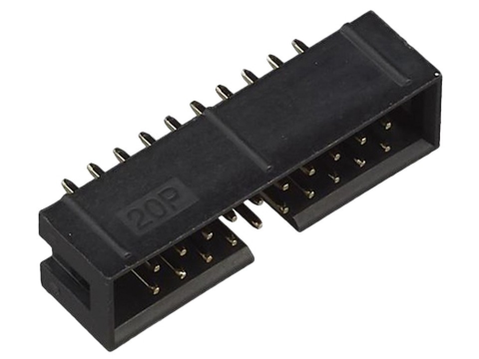 BH-20 (DS1013-20SSiB) (IDC-20MS), Вилка на плату прямая 20 конт. 2.54мм CONNFLY (арт. 276070)
