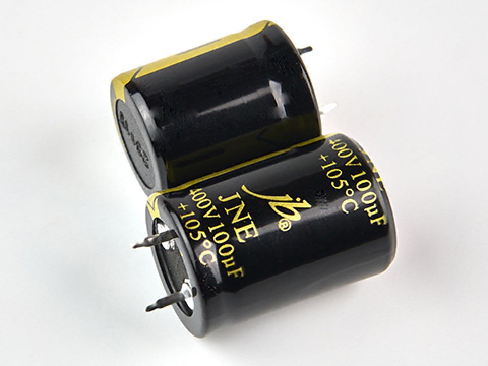 100мкф 400в 105° JNE (22Х30) конденсатор JB Capacitors JNE2G101M10002200300 (арт. 284416)