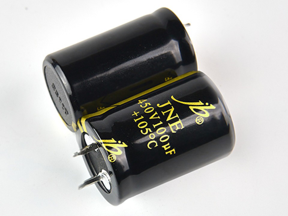 100мкф 450в 105° JNE (22Х30) конденсатор JB Capacitors JNE2W101M10002200300 (арт. 284417)