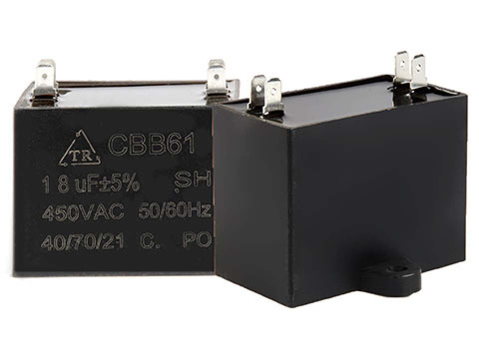 20мкф 450VAC 5% (58Х32Х43) CBB61-C клеммы пусковой конденсатор TITAN CBB61-С206J450V058032043 (арт. 261966)
