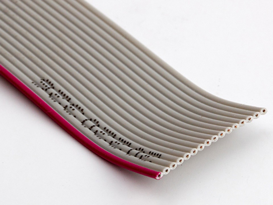 FRC-16 AWG28, (DS1057-16A28 2R) шаг 1,27mm (7x0.127мм), шлейф CONNFLY - метр (арт. 255307)