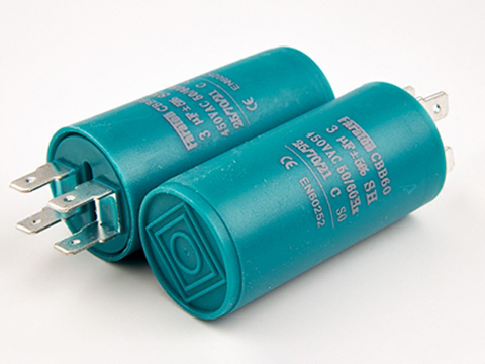 3мкф 450VAC 5% (30Х60) CBB60-A КЛЕММЫ пусковой конденсатор FARATON CBB60-A305J450V030060 (арт. 292257)
