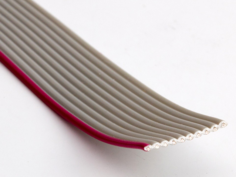 FRC-10 AWG28, (DS1057-10A28 2R) шаг 1,27mm (7x0.127мм), шлейф CONNFLY - метр (арт. 255306)