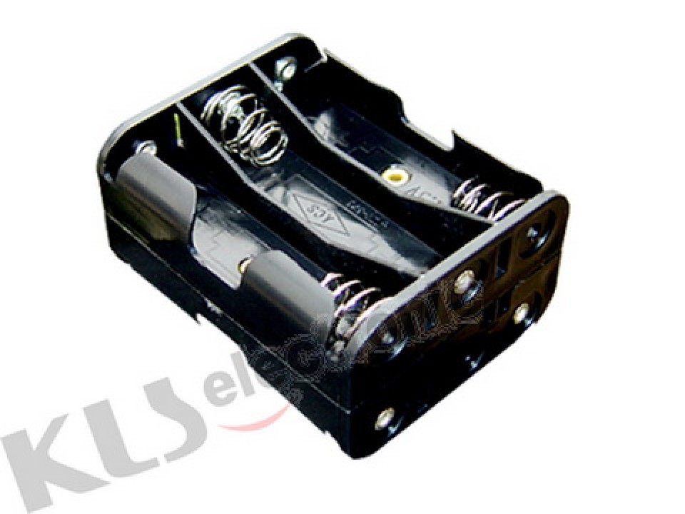 KLS5-814-B, держатель для 6 батарей АА провод 15см. (вертикаль) KLS (арт. 020493)