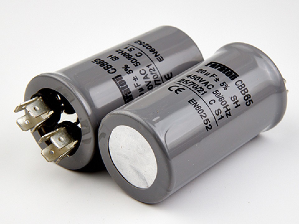 20мкф 450VAC 5% (40Х75) CBB-65-А клеммы пусковой конденсатор FARATON CBB65-А206J450V040075 (арт. 293192)