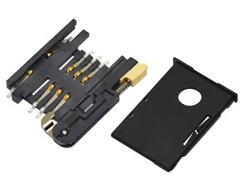 L-KLS1-SIM-014-6P-R, SIM CARD держатель для карт памяти, KLS (арт. 211020)