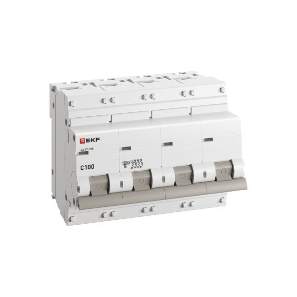 Выключатель автоматический модульный 3п C 100А 10кА ВА 47-100 PROxima EKF mcb47100-3-100C-pro