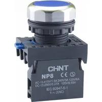 Кнопка управления NP8-10BN/6 без подсветки син. 1НО IP65 578645 — CHINT
