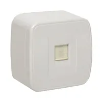 Минск Розетка RJ-45 1-местная, ОП 1А, 120В, белая EKF Basic(кр.1шт) — EKF