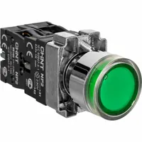 Кнопка управления NP2-BW3361 плоская 1НО AC/DC230В(LED) IP40 зел. 574077 — CHINT