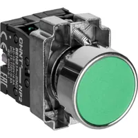 Кнопка управления NP2-BA35 без подсветки зел. 1НЗ +1НО IP40 573964 — CHINT