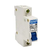 АВТ. ВЫКЛ. DZ47-63/1P 63A 4.5KA Х-КА C ( — ANDELI